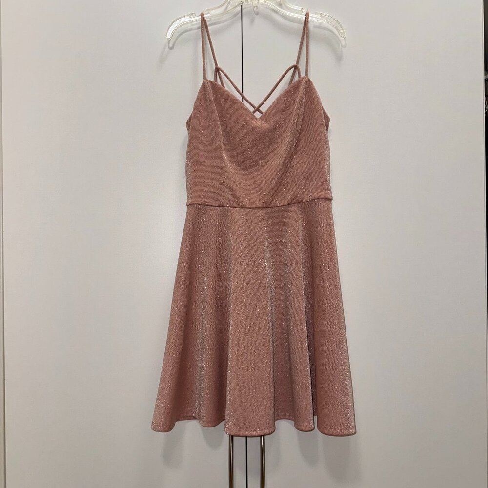 BCX Blush Pink Glitter Dress